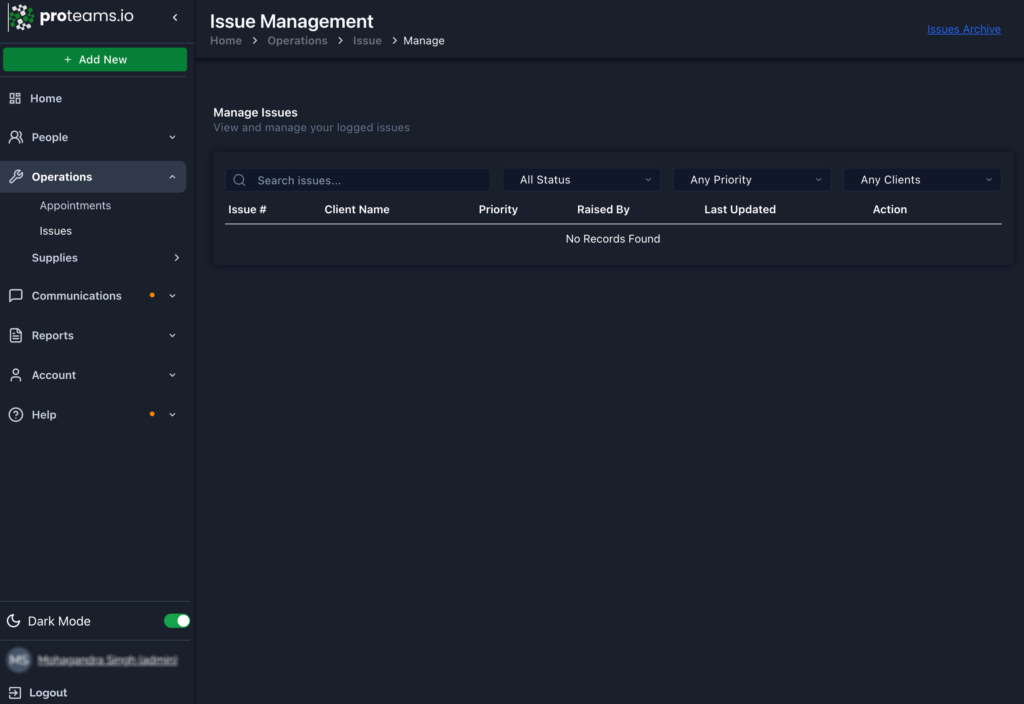 Issue Manager Issue Manager
